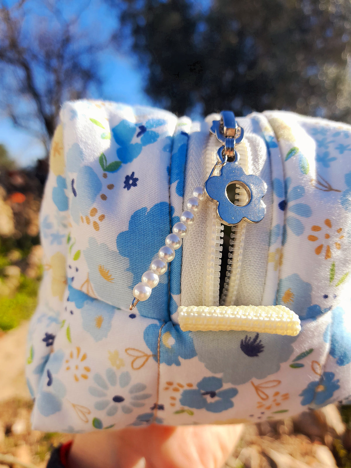 Necessaire Box Jardim Azul
