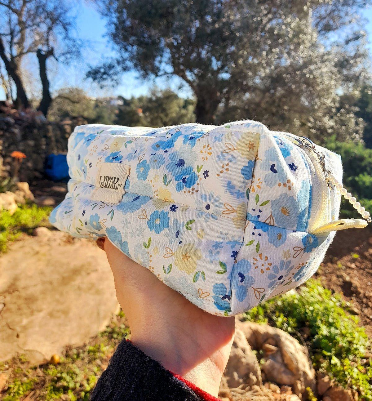 Necessaire Box Jardim Azul