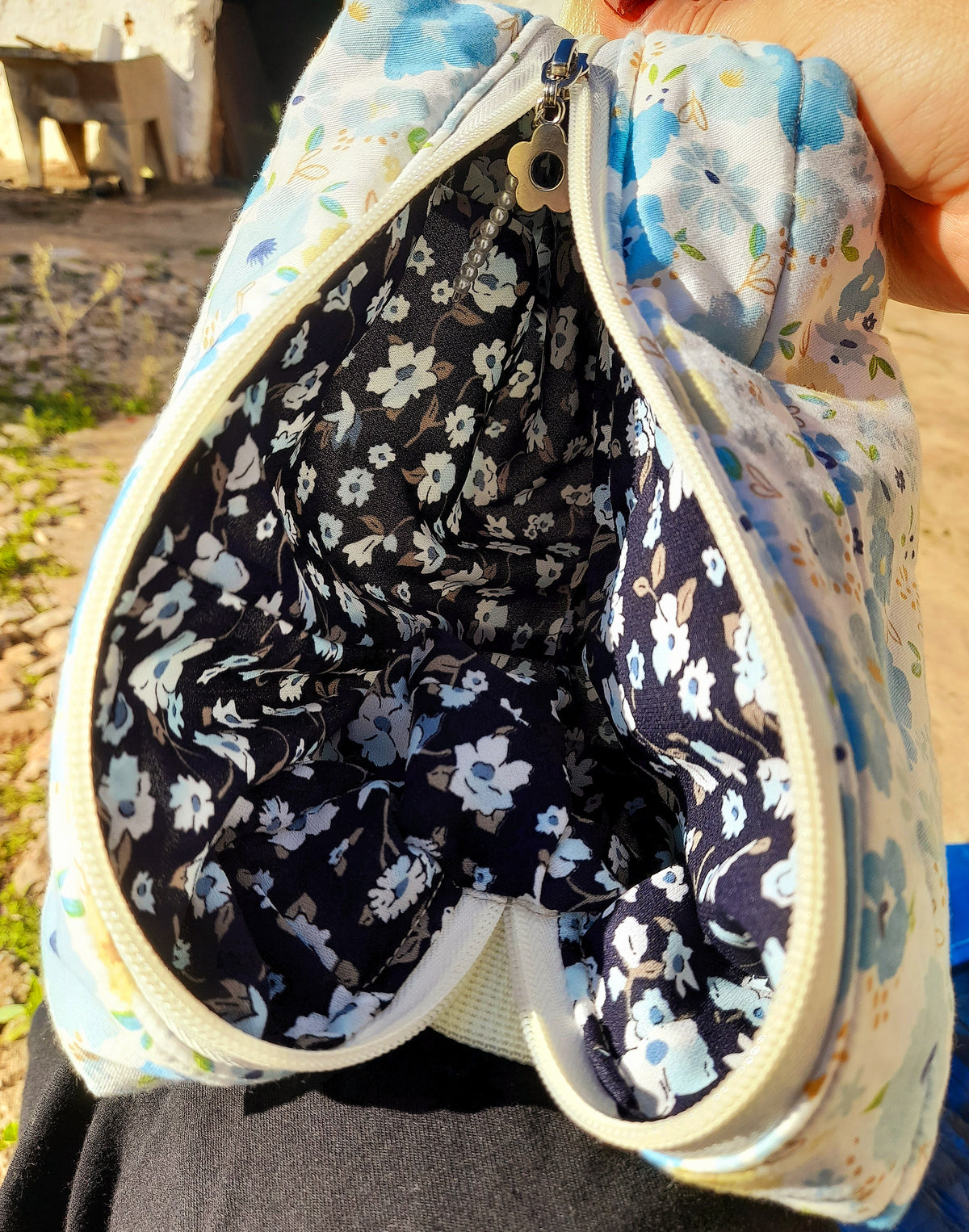Necessaire Box Jardim Azul