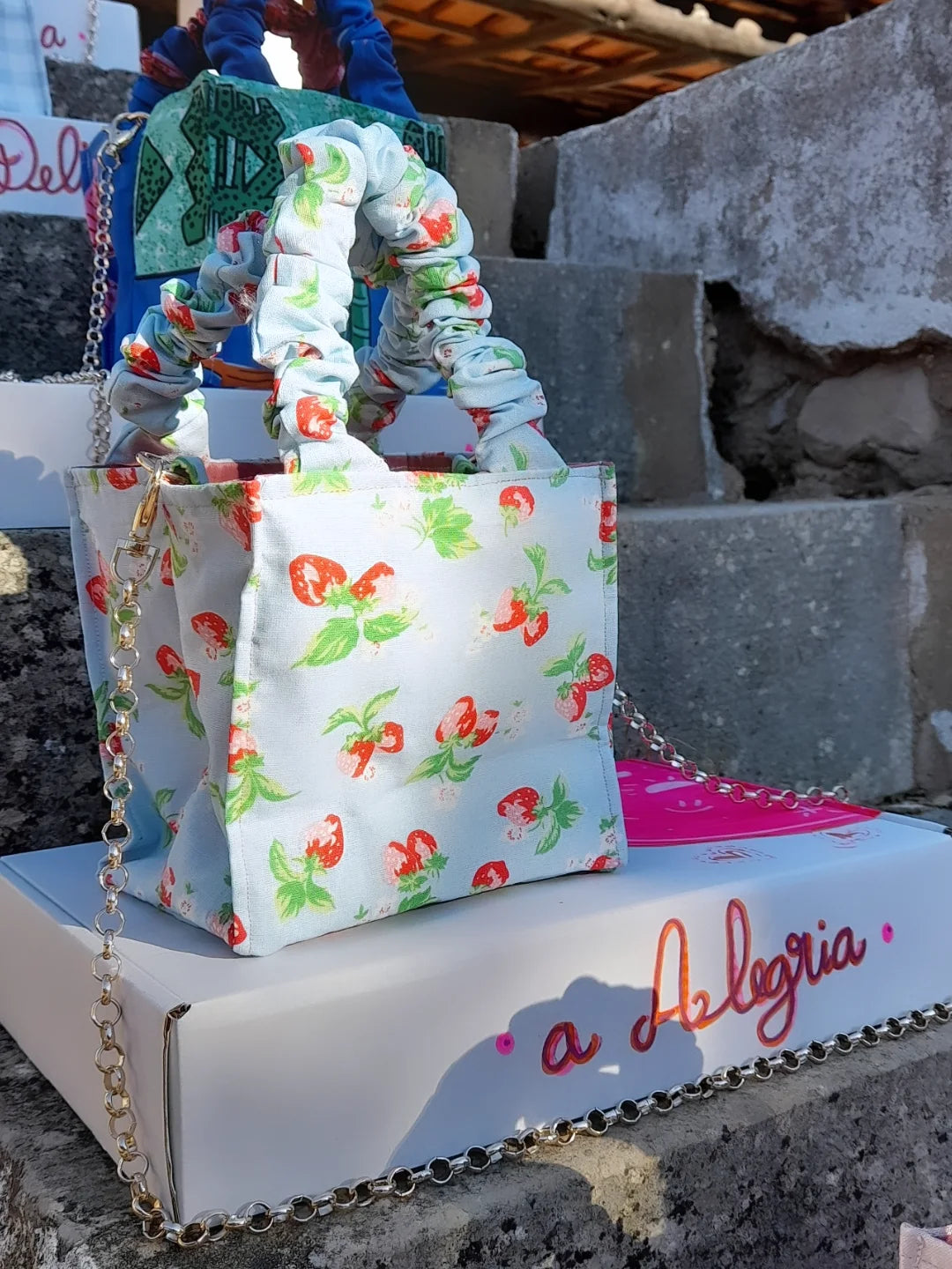 Mala * A Alegria * — Scrunchie Bag Exclusiva - Coleção 5 Sentidos