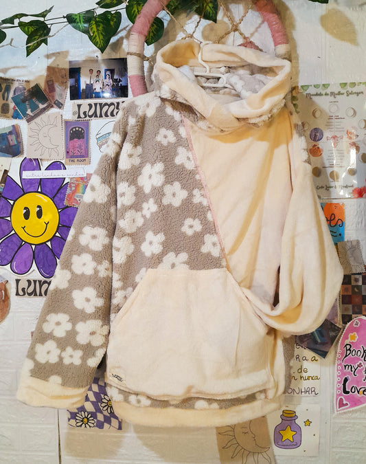 Camisola Hoodie Flower Patchwork