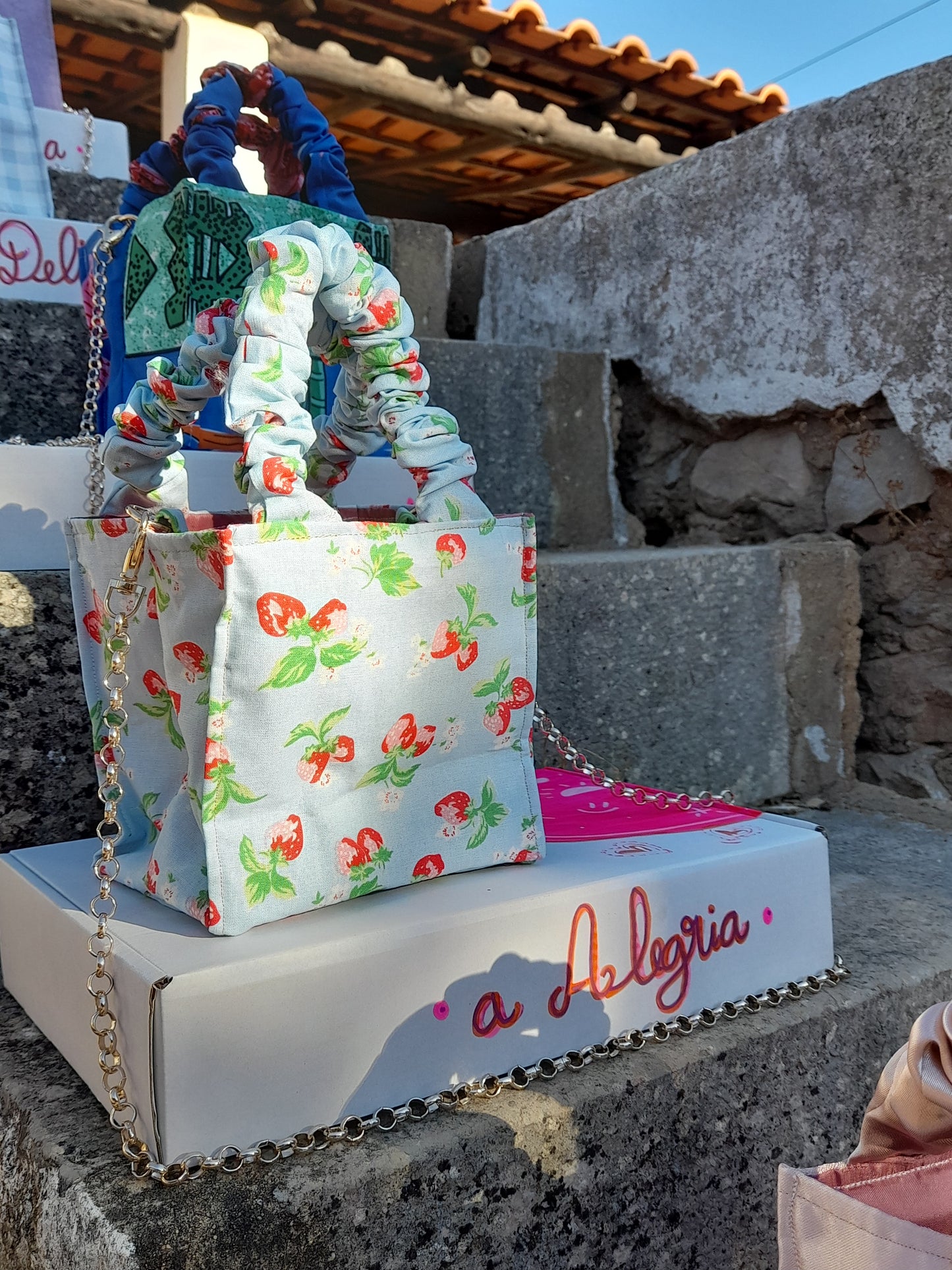 Mala * A Alegria * — Scrunchie Bag Exclusiva - Coleção 5 Sentidos